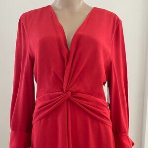 Equipment Femme Short Faun Dress in Aura Orange Size 12 MSRP $475🤩